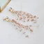 Snygga / Fina Guld Brudsmycken 2020 Legering Beading Rhinestone Blad Hårsmycken Örhängen Bröllop Tillbehör