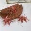 Snygga / Fina Guld Brudsmycken 2020 Legering Beading Rhinestone Blad Hårsmycken Örhängen Bröllop Tillbehör