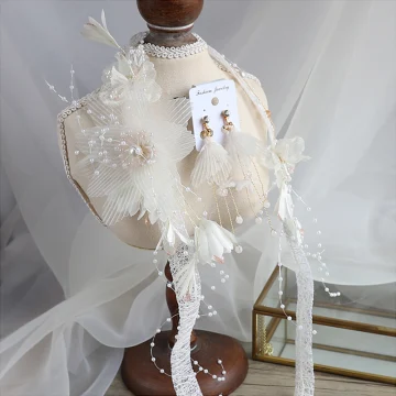 Vintage Originale Blanche Bijoux Mariage 2020 Fleur De Soie Perle Boucles D 039 Oreilles Bandeaux Mariage Accessorize