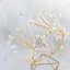 Schöne Gold Diadem Ohrringe Brautschmuck 2020 Legierung Perle Strass Seidenblume Hochzeit Brautaccessoires
