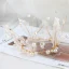 Schöne Gold Diadem Ohrringe Brautschmuck 2020 Legierung Perle Strass Seidenblume Hochzeit Brautaccessoires