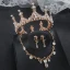 Classic Gold Tiara Earrings Necklace Bridal Jewelry 2020 Alloy Beading Pearl Rhinestone Wedding Accessories