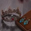 Vintage Barokk Bronse Tiara Øredobber Brudesmykker 2020 Legering Rhinestone Bryllup Tilbehør