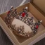 Vintage Barokk Bronse Tiara Øredobber Brudesmykker 2020 Legering Rhinestone Bryllup Tilbehør