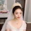 Charmig Guld Tiara Örhängen Brudsmycken 2020 Legering Beading Rhinestone Bröllop Tillbehör