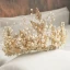 Charmig Guld Tiara Örhängen Brudsmycken 2020 Legering Beading Rhinestone Bröllop Tillbehör