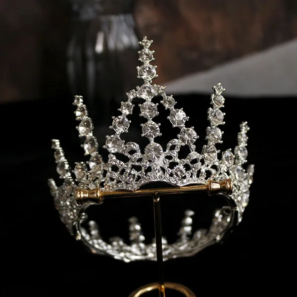 Klassieke Goud Verjaardag Tiara Bruids Haaraccessoires 2020 Legering Rhinestone Accessoires