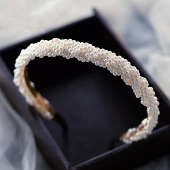 Elegant Ivory Pearl Hair Hoop Bridal Hair Accessories 2020 Headpieces Wedding Accessories