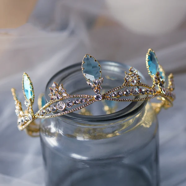 Charming Gold Tiara Bridal Hair Accessories 2020 Alloy Rhinestone Wedding Accessories