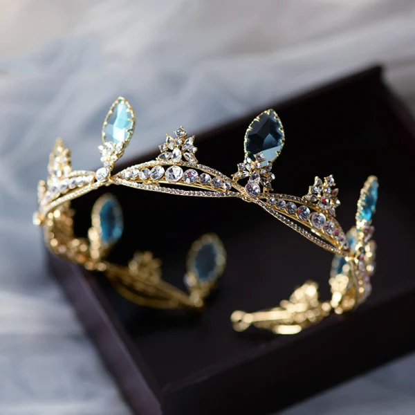Charming Gold Tiara Bridal Hair Accessories 2020 Alloy Rhinestone Wedding Accessories