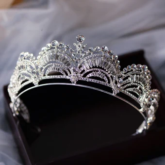 Classic Silver Tiara Bridal Hair Accessories 2020 Alloy Rhinestone Wedding Accessories
