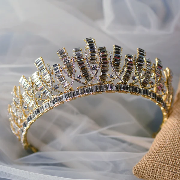 Amazing / Unique Gold Tiara Bridal Hair Accessories 2020 Alloy Rhinestone Wedding Accessories
