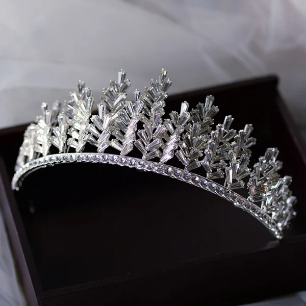Chic / Belle Argenté Tiare Accessoire Cheveux Mariage 2020 Alliage Faux Diamant Mariage Accessorize
