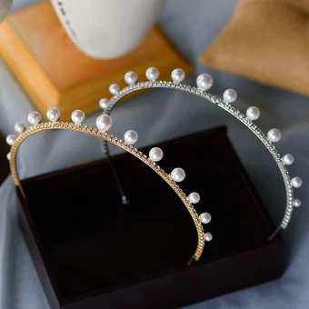 Chic Beautiful Hair Hoop Bridal Hair Accessories 2020 Alloy Pearl Rhinestone Headpieces Wedding Accessories