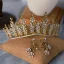 Haut de Gamme Doré Tiare Boucles D'Oreilles Bijoux Mariage 2020 Alliage Feuille Faux Diamant Mariage Accessorize