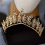 Haut de Gamme Doré Tiare Boucles D'Oreilles Bijoux Mariage 2020 Alliage Feuille Faux Diamant Mariage Accessorize