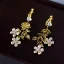 Haut de Gamme Doré Tiare Boucles D'Oreilles Bijoux Mariage 2020 Alliage Feuille Faux Diamant Mariage Accessorize