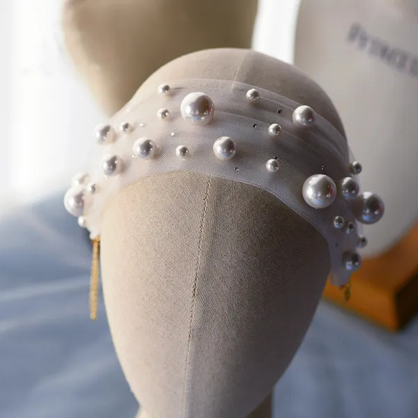 Elegant White Pearl Headbands Bridal Hair Accessories 2020 Headpieces Wedding Accessories