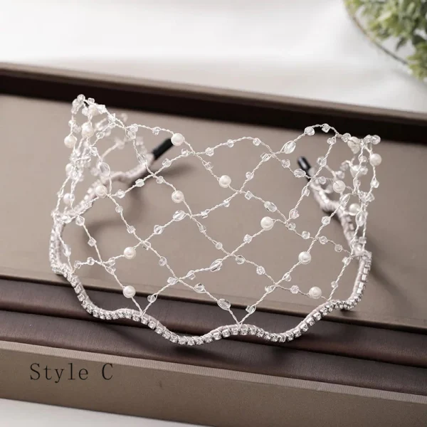 Amazing / Unique Gold Tiara Bridal Hair Accessories 2020 Alloy Beading Rhinestone Pierced Wedding Accessories