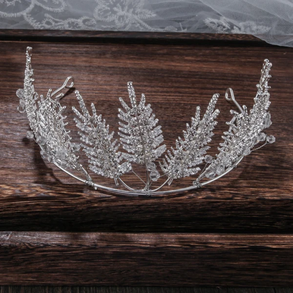 Chic / Beautiful Silver Wedding Accessories 2020 Alloy Rhinestone Tiara Tassel Earrings Bridal Jewelry