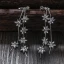 Chic / Beautiful Silver Wedding Accessories 2020 Alloy Rhinestone Tiara Tassel Earrings Bridal Jewelry