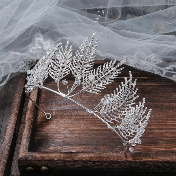 Chic / Beautiful Silver Wedding Accessories 2020 Alloy Rhinestone Tiara Tassel Earrings Bridal Jewelry