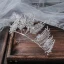 Chic / Beautiful Silver Wedding Accessories 2020 Alloy Rhinestone Tiara Tassel Earrings Bridal Jewelry
