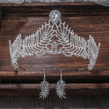 Unique Argenté Tiare Boucles D 039 Oreilles Bijoux Mariage 2020 Alliage Faux Diamant Mariage Accessorize