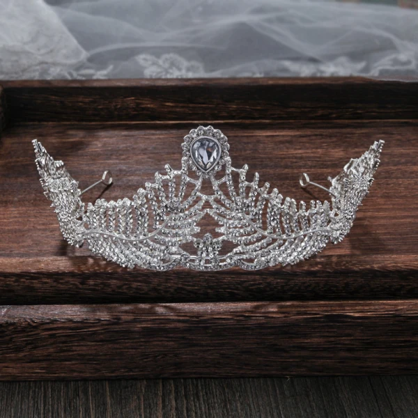 Unieke Zilveren Tiara Oorbellen Bruidssieraden 2020 Legering Rhinestone Huwelijk Accessoires