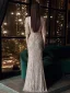 Chic / Belle Doré Robe De Soirée 2020 Trompette / Sirène V-Cou Manches Courtes Faux Diamant Paillettes Longue Dos Nu Robe De Ceremonie