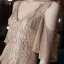 Chic / Belle Doré Robe De Soirée 2020 Trompette / Sirène V-Cou Manches Courtes Faux Diamant Paillettes Longue Dos Nu Robe De Ceremonie