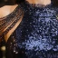 Scintillantes Bleu Marine Robe De Cocktail 2020 Princesse Encolure Dégagée Sans Manches Paillettes Perlage Asymétrique Robe De Ceremonie