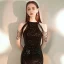 Sparkly Black Sequins Evening Dresses  2020 Trumpet / Mermaid Scoop Neck Sleeveless Beading Floor-Length / Long Formal Dresses