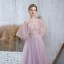 Élégant Lavande Robe De Bal Avec Châle 2020 Princesse Bretelles Spaghetti Sans Manches Perlage Glitter Tulle Longue Volants Dos Nu Robe De Ceremonie
