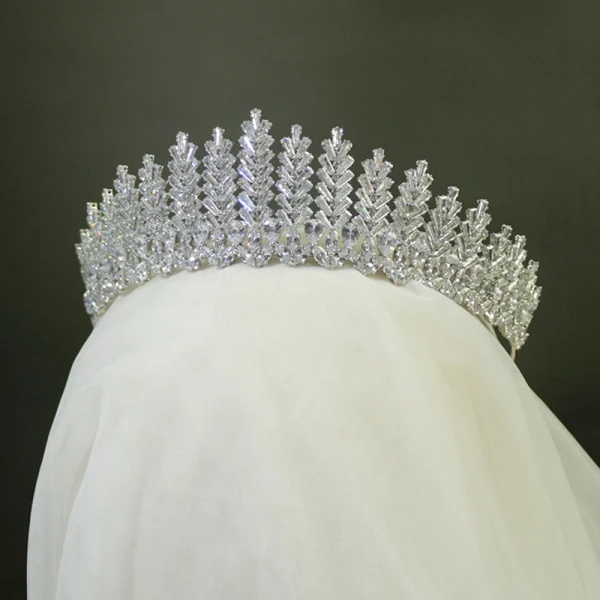 Haut de Gamme Doré Tiare Accessoire Cheveux Mariage 2020 Alliage Zircon Faux Diamant Mariage Accessorize
