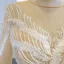 Luxury / Gorgeous Champagne Bridal Wedding Dresses 2020 Ball Gown See-through Scoop Neck Long Sleeve Appliques Lace Sequins Beading Chapel Train Ruffle