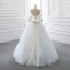 Modest / Simple White Satin Bridal Wedding Dresses 2020 Ball Gown Strapless Sleeveless Backless Floor-Length / Long Ruffle