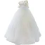 Modest / Simple White Satin Bridal Wedding Dresses 2020 Ball Gown Strapless Sleeveless Backless Floor-Length / Long Ruffle