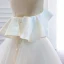 Modest / Simple White Satin Bridal Wedding Dresses 2020 Ball Gown Strapless Sleeveless Backless Floor-Length / Long Ruffle