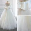 Modest / Simple White Satin Bridal Wedding Dresses 2020 Ball Gown Strapless Sleeveless Backless Floor-Length / Long Ruffle