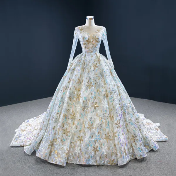 Amazing / Unique Multi-Colors Bridal Wedding Dresses 2020 Ball Gown See ...
