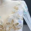 Amazing / Unique Multi-Colors Bridal Wedding Dresses 2020 Ball Gown See-through Scoop Neck Long Sleeve Beading Sequins Chapel Train Ruffle