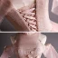 Vintage / Retro Pearl Pink Prom Dresses 2020 Ball Gown See-through High Neck Short Sleeve Appliques Lace Sequins Beading Floor-Length / Long Ruffle Backless Formal Dresses