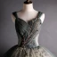 Charmant Gold Grau Tanzen Ballkleider 2020 Ballkleid Schultern Ärmellos Perlenstickerei Applikationen Pailletten Lange Rüschen Rückenfreies Festliche Kleider