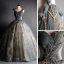 Charmant Gold Grau Tanzen Ballkleider 2020 Ballkleid Schultern Ärmellos Perlenstickerei Applikationen Pailletten Lange Rüschen Rückenfreies Festliche Kleider