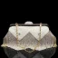 Mode Doré Cuir Verni Pochette 2020 Métal Perle Faux Diamant Gland