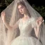 Vintage / Originale Ivoire La Mariée Robe De Mariée 2020 Robe Boule V-Cou Manches Courtes Dos Nu Perlage Appliques Glitter Cathedral Train Volants
