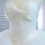 Modest / Simple White Bridal Wedding Dresses 2020 Ball Gown Off-The-Shoulder Short Sleeve Backless Court Train Ruffle