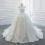 Luxus / Herrlich Weiß Hochzeits Brautkleider / Hochzeitskleider 2020 Ballkleid Durchsichtige Eckiger Ausschnitt Ärmellos Rückenfreies Perlenstickerei Pailletten Kapelle-Schleppe Rüschen