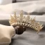 Chic / Beautiful Gold Tiara Bridal Hair Accessories 2020 Alloy Pearl Rhinestone Wedding Accessories